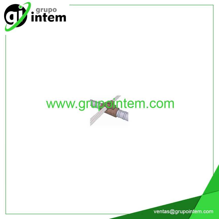 Molde para soldadura en X de cable de 95mm2 sobre varillade contruccion de 20mm