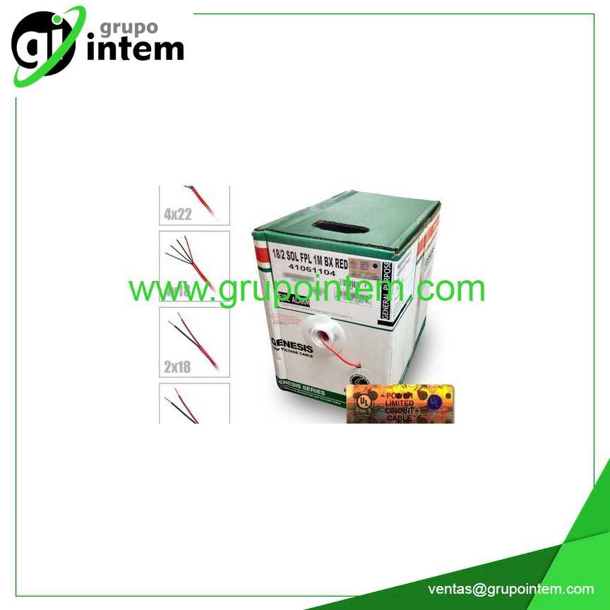 CABLE PARA ALARMA CONTRA INCENDIO FPL 2X18
