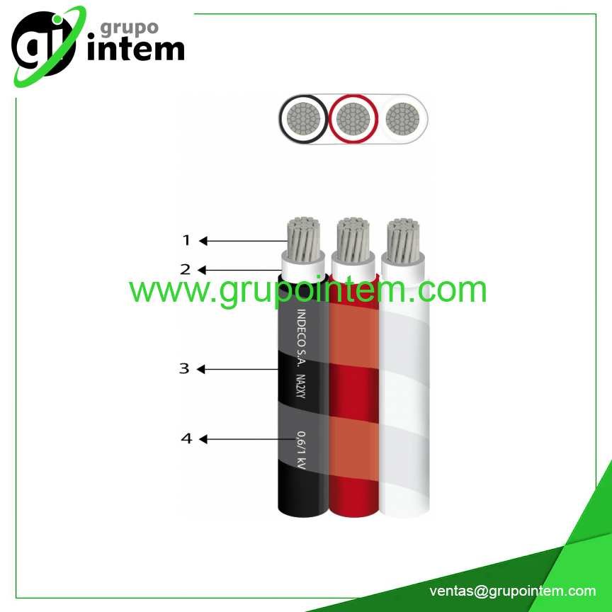 CABLE NA2XY 0.6/1KV 3X1X120MM